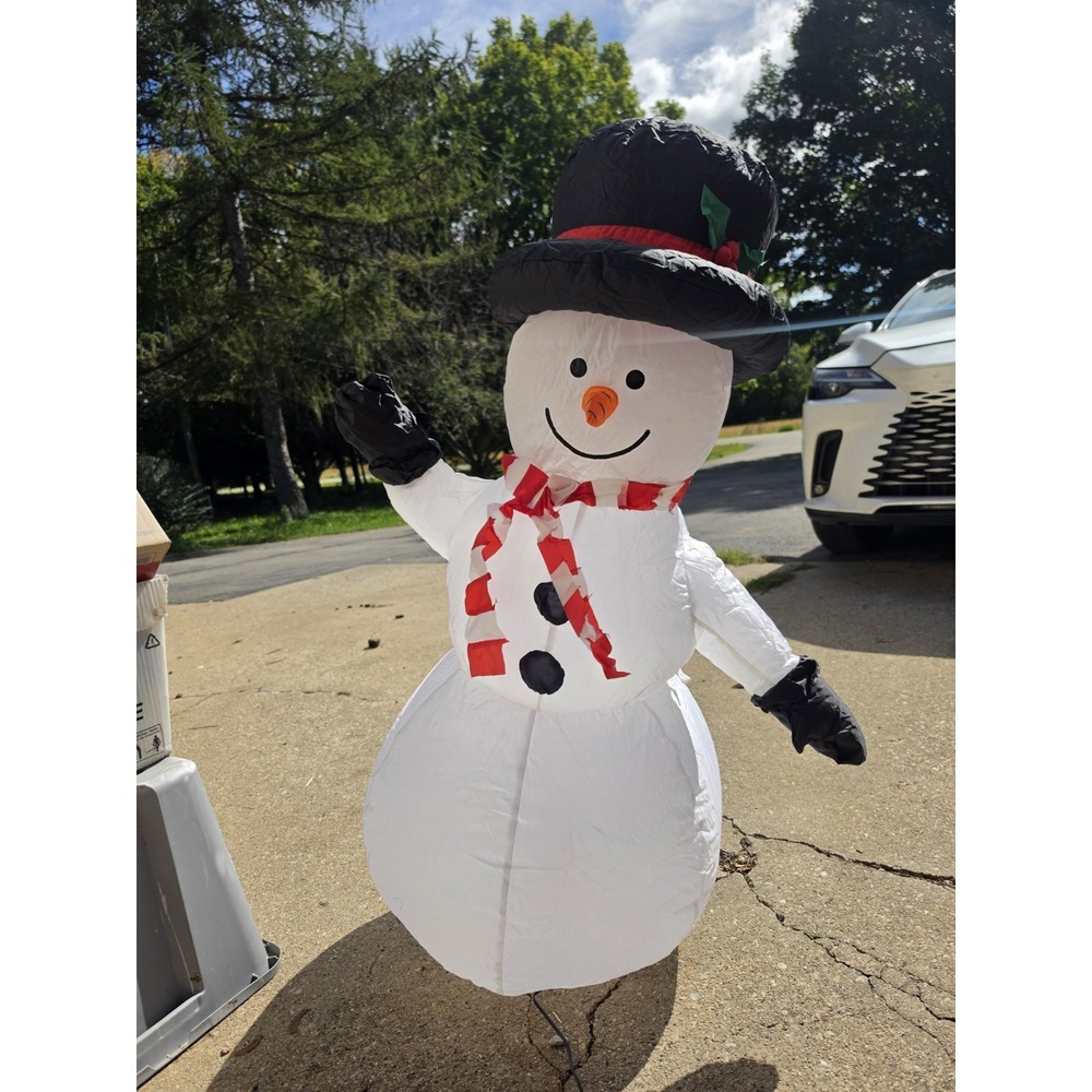 Vyg Nos Rare Gemmy 2007 Over 4ft Tall Snowman Christmas Airblown Inflatable